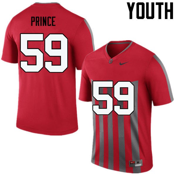 Ohio State Buckeyes #59 Isaiah Prince Youth Embroidery Jersey Throwback - Click Image to Close